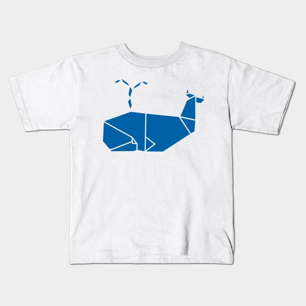 Blue Whale Kids T-Shirt by danielasynner